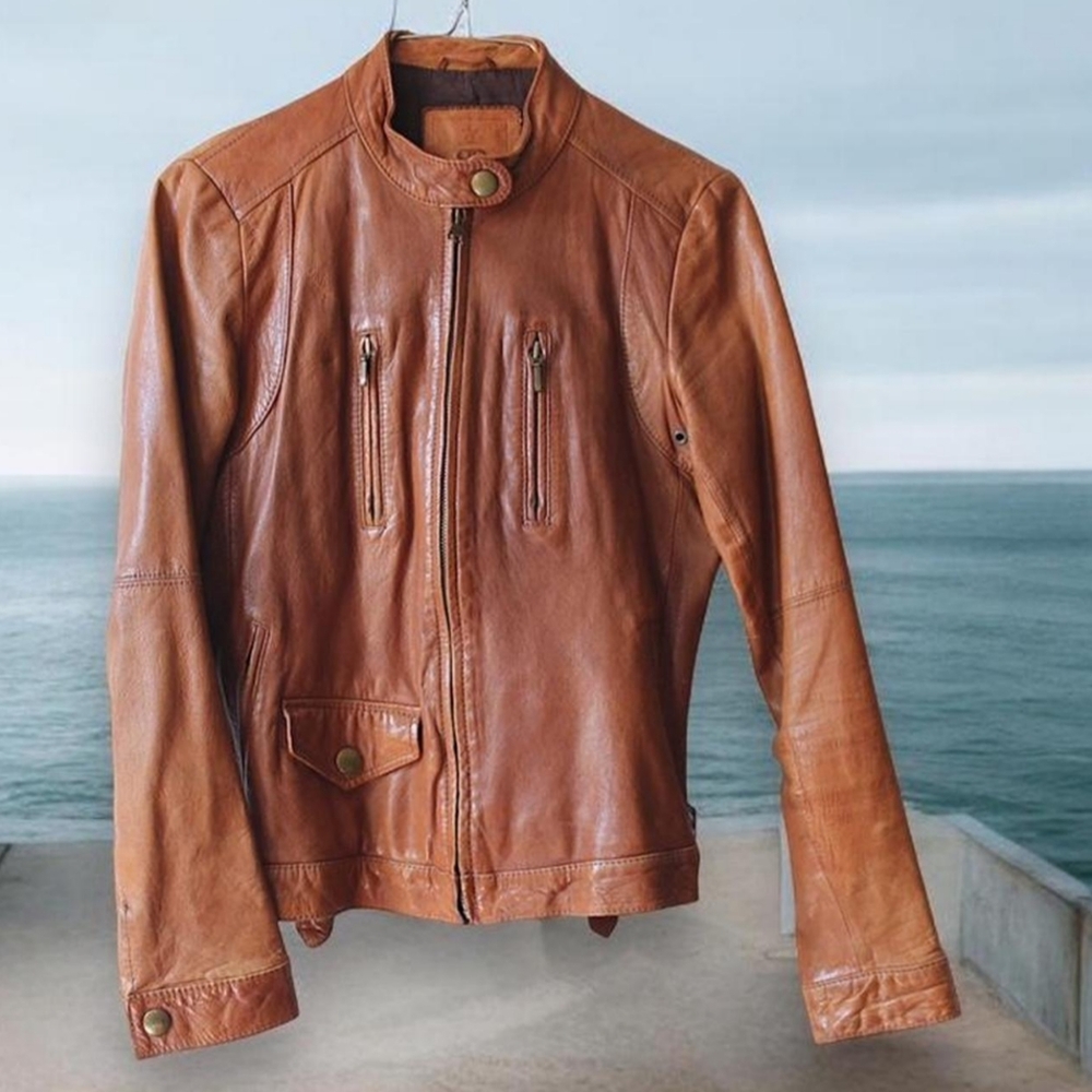 **SOLD** Real tan leather